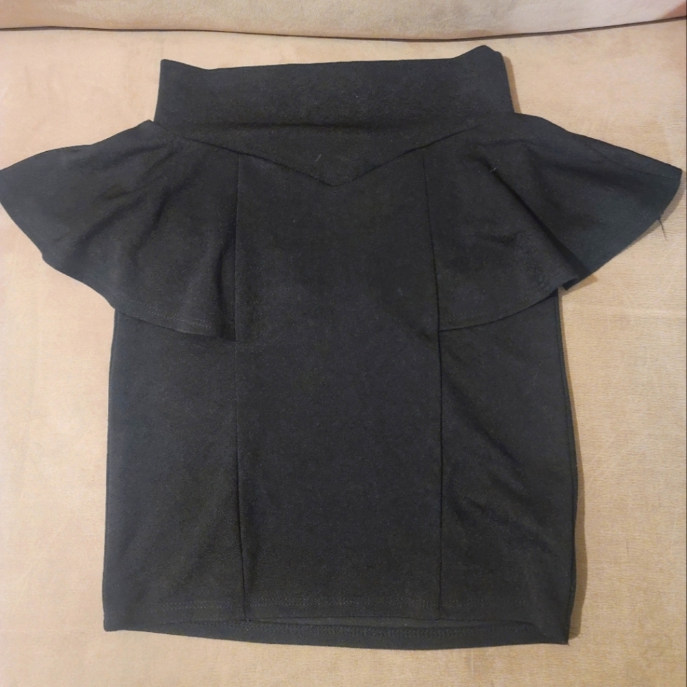 Imagination - Black peplum mini skirt